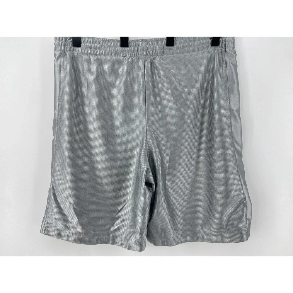 Y2K Nike Basketball Shorts Mens Medium‎ Silver Dazzle 9